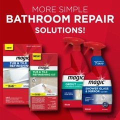 Magic Peel & Stick Caulk Tub & Wall WHITE 1-5/8″ x 11′ Bathtub Shower Water Seal