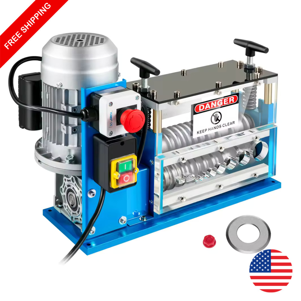 370W Automatic Wire Stripping Machine Cable Peeler 1.5-38mm Copper Recycle Tool
