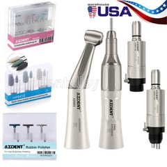 AZDENT Dental Slow Low Speed Handpiece Kit/Composite Polishing Kit Burs Brush