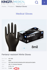 8 Mil Black Nitrile Exam Grade Heavy Duty Powder-Free 8mil 1,000 PC (M L XL)