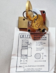 Compx National Pin Tumbler Door Lock Deadbolt Lock Brushed Chrome C8173-26D New