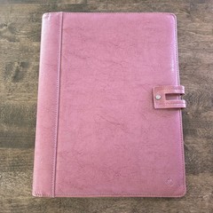 Franklin Covey Portfolio Binder Pink Leather *see pics