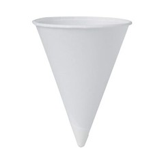 Bare Disposable Paper Cone Cup White Paper 4 oz. 200 Ct 4R-2050