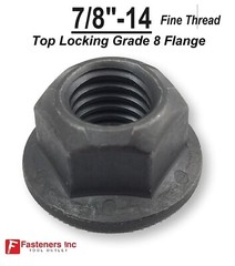 7/8-14 Grade G (Hardened) Flange Locking Nut Black Phos Oil 7/8″ Fine Thread