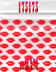 100 PACK BIG RED LIPS 2020 Apple Zip Baggies 2.0×2.0″ Mini Bags