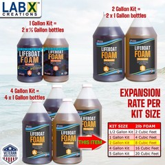 2 Gal Kit 2-Part Pour Foam 2Lb Density Closed Cell Liquid Expanding Polyurethane