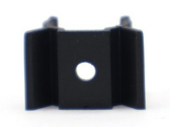 Essentra Components VM1004 Cable Clip, U-Type Black Fastener 0.500″, 20pk