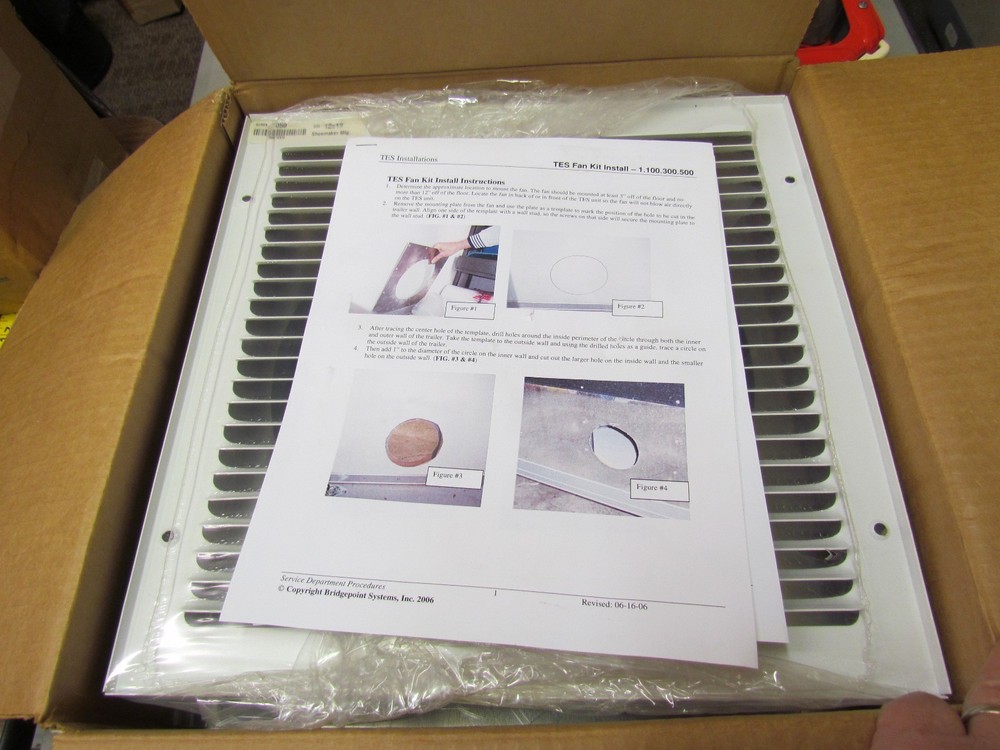 NEW Bridgepoint Systems TES F21-40 / AT76 120 V High Velocity Trailer Fan Kit