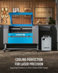 OMTech CW-5200 Water Chiller for CO2 Laser Engraver Cutter 2 Pack Laser Coolant