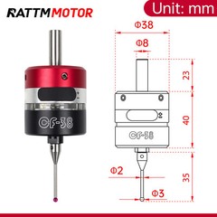 【USA】3D Trigger Edge Finder to Find CNC Machining Center Three-Coordinate CF-38