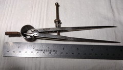 L. S. STARRETT Spring-Type Dividers Opens To 6 Plus Inches Made In USA