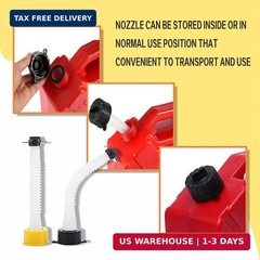 Gas Can Spout Replacement Improved Design Flexible Pour Nozzle Kit with Gasket S