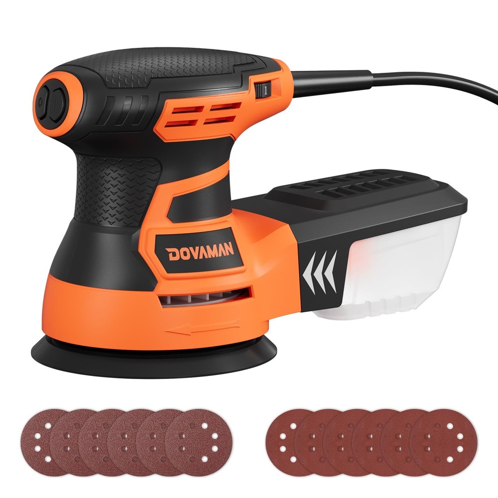 DOVAMAN Orbital Sander, Up to 13000 rpm, 3A Random Orbit Sander, 6 Variable S…