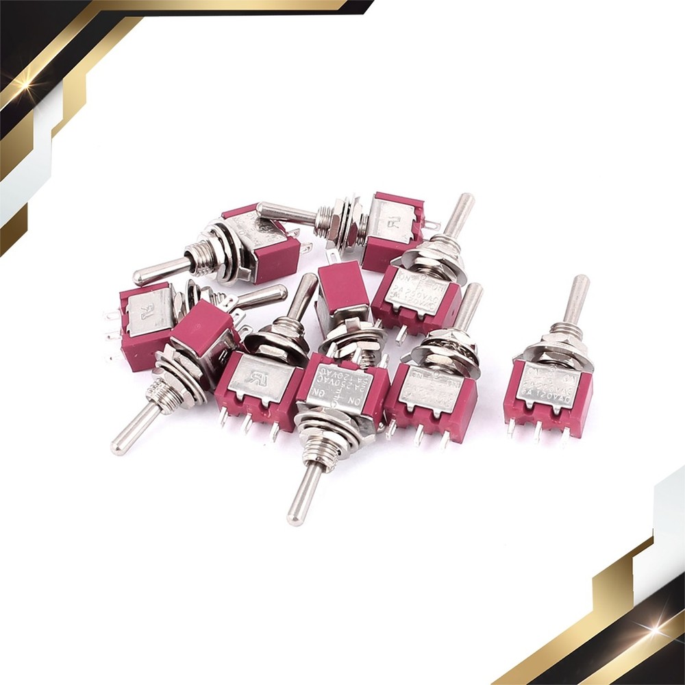 10 x Truck ON-OFF-ON 3 Positions SPDT Momentary Toggle Switch AC 120V 5A