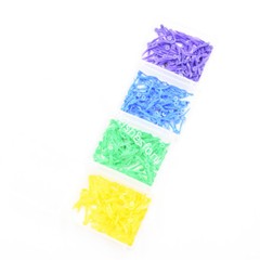 400 Pcs Dental Disposable Plastic Wedge With Hole Poly Wave Round Stern Shape