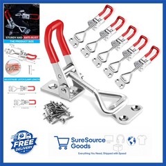 Adjustable Toggle Latch Clamp 4001 Heavy Duty 6 Pack with 24 Screws Included