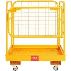VEVOR Forklift Safety Cage Work Platform 36×36 in 1200lbs with Wheels for Aerial