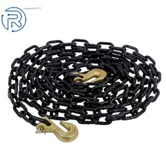1/4 Inch × 14 Ft G80 Transport Binder Chain | Tow Chain with Clevis Grab Hooks