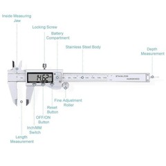 6″ 150mm Digital Caliper Electronic Micrometer LCD Measuring Tool with Fraction