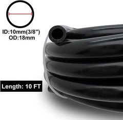 10mm 3/8 Vacuum Tubing Hose Line for automotive vacuum lin Size: 10mm（3/8）10FT