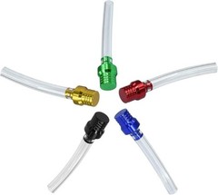 5 Pack Gas Cap, Two-way Breather Tube Vent Ho Color: blue+red+black+gold+green