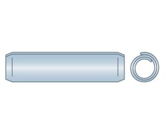 Coiled Spring Pin 1/4 x 1-1/4 SD Carbon Steel ZC (35 Pieces)