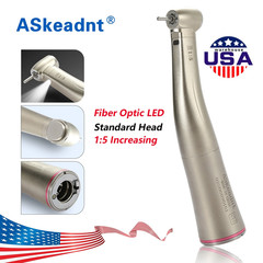 Dental AS 1:5 LED Fiber Optic Electric Handpiece Contra Angle/Cartridge Turbine