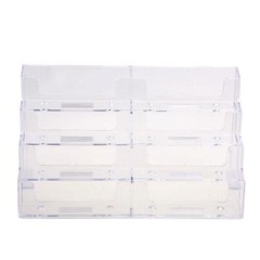 8-Pocket Clear Acrylic Counter-Top Business Card Holder