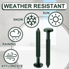 Blulu 36 Pcs 3 Inch Vinyl Shutter Fastener Window Panel Peg Lok Pin Pegs Screws