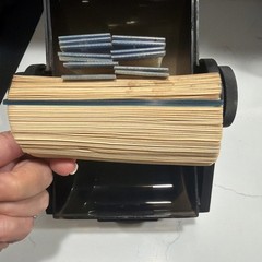Vintage MCM Large ROLODEX SW-35 Swivel Faux Wood Round Rotary Office W/ Cards