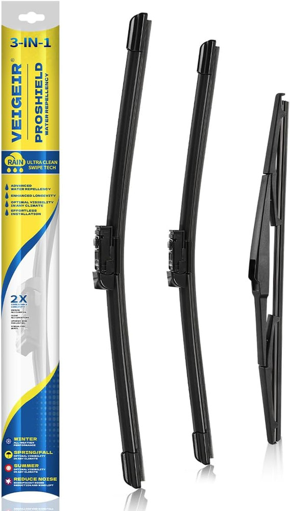VEIGEIR 24/18/14 Wiper Set for Mazda CX-5 & CX-9 (2017–2022), Front + Rear