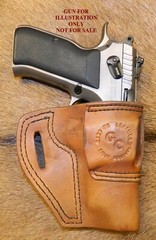 Gary C’s OWB Avenger LEFT HAND Leather HOLSTER EAA Witness FS Steel WITH RAIL