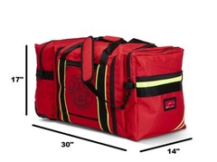LINE2design Wheeled Firefighter Jumbo turnout Gear Bag with Maltese Logo – Red