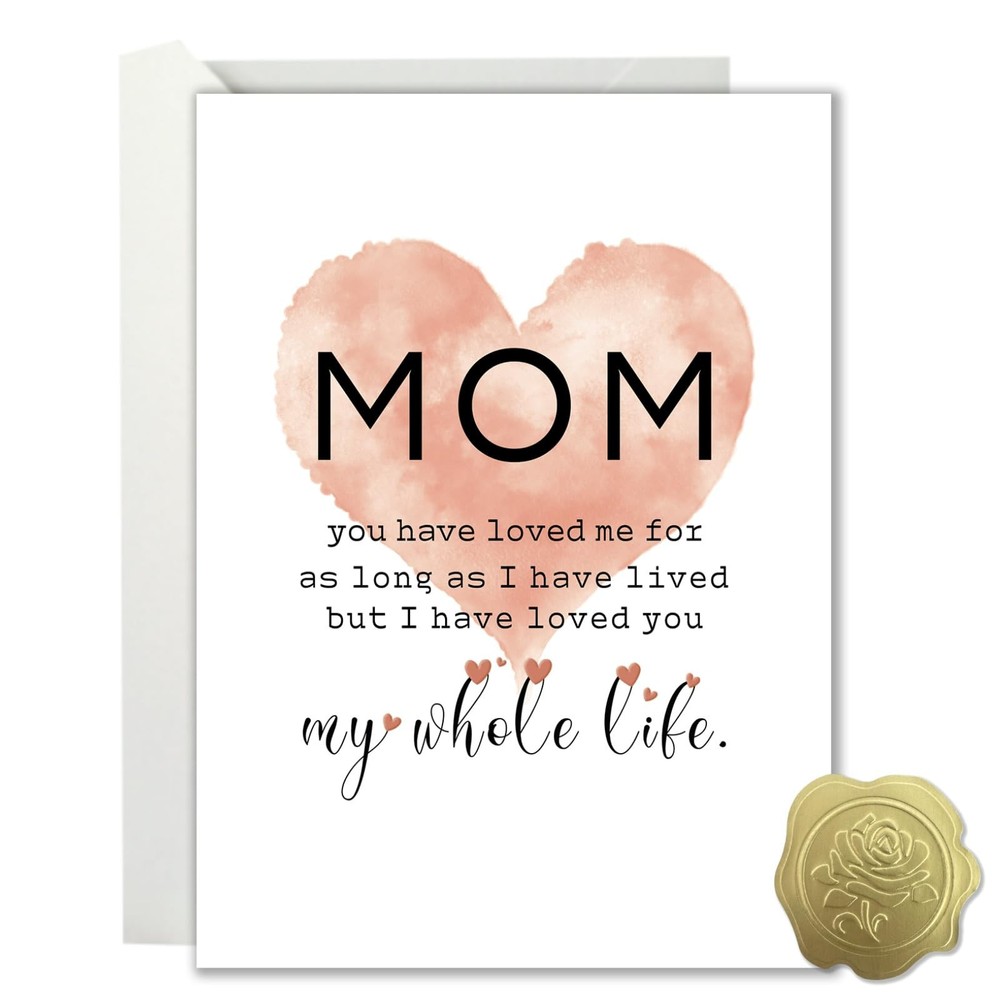 Lumoaster Mother’s Day Cards for Mom – Funny Mothers 5.9×8.3 inches, Pink