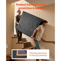 Uimoso 1/2/6/12 Pack Moving Blankets Furniture Pads/ Sound Dampening Blankets