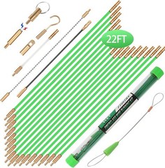 FTIHTRY 22FT Fiberglass Running Electrical Wire Cable Glow Rods Wire Pulling, Fi