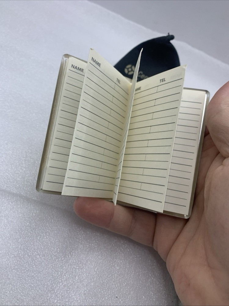 Vintage Miniature Gold Tone Purse Foldup Address Book 3.5 X 2 BB