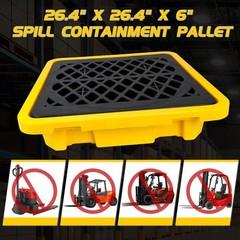 Drum Spill Containment Pallet with Drain – Leakproof Storage Platform, 2200lbs C