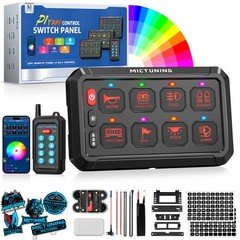 P1Y APP+Wireless Remote RGB Switch Panel LED Circuit Control Box for Car RV SUV