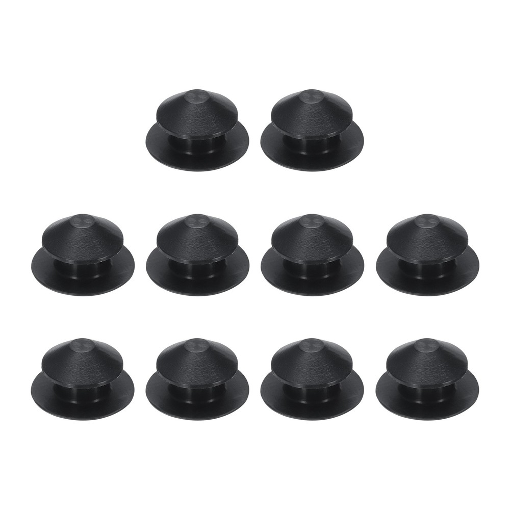 10pcs Hole Plug 1/2 Inch (12mm) Button Plugs Fit for 8mm Hole, Black