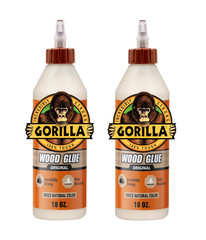 White Cream Wood Glue 18 oz Strong Bonding Adhesive for Woodworking PACK OF 2