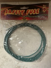 Safety Fuse Cord 10FT 3.00mm Diameter, 10-12SEC/FT NEW