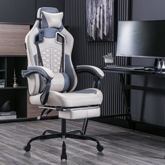 Gaming Chair with Massage,Ergonomic PC Computer Chair with Footrest Comfortable