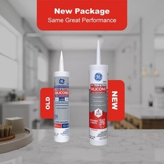 GE GE612 Clear Silicone I Waterproof Kitchen & Bath Caulk 10.1 oz. (Pack of 12)