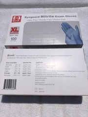 Basic Synguard Nitrile Exam Gloves 2 Boxes X-Large