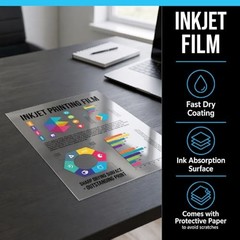 Inkjet Transparency Film Sheets 8.5 x 11 in Letter 4.5 Mil Clear OHP