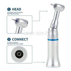 10 Dental Low Speed Handpiece 1:1 Contra Angle Push Button fit FG 1.6mm Burs USA