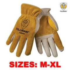 Tillman 1464 Top Grain Split Palm Cowhide Leather Drivers Gloves (Sizes: M-XL)