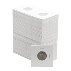 100 Nickel 2×2 Cardboard Coin Flips with Mylar Windows Archival Safe 100.0