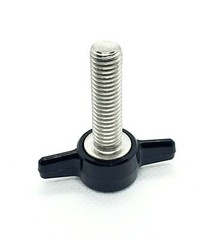 M6 Thumb Screw T Bolts Black Plastic Tee Wing Knob Stainless Steel 6mm Stud